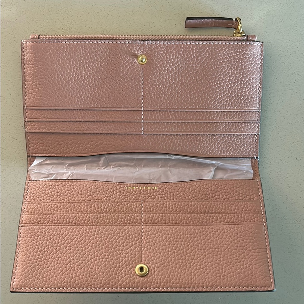 Tory Burch Britton Slim Envelope Wallet Pink. NWT - Picture 4 of 8